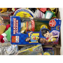 Large quantity of Mcdonalds toys to include Matchbox in four boxes