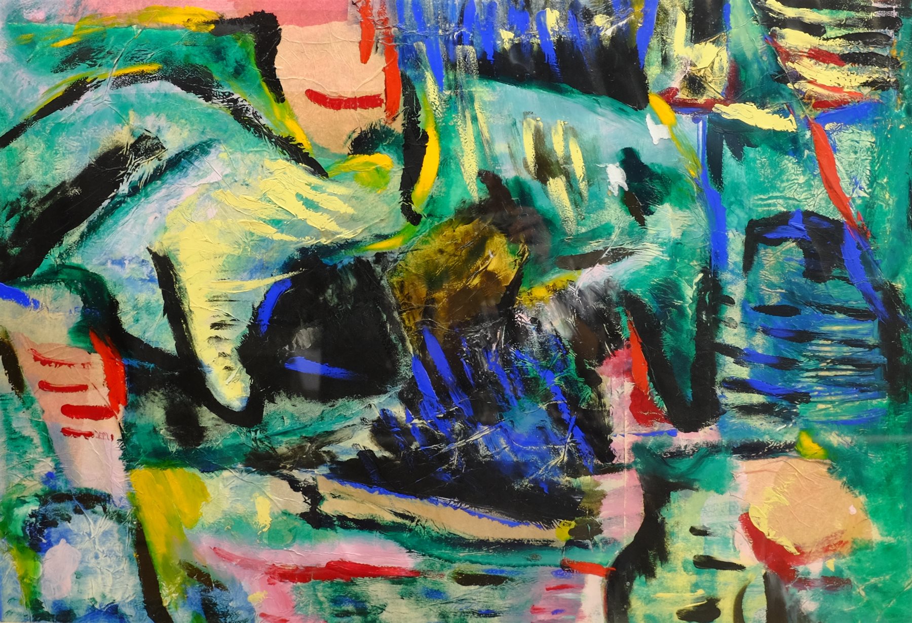 Maggie Melechi (Northern British Contemporary): 'Campagna' Italy, oil on paper signed, titled and dated '86 on the mount 53cm x 78cm