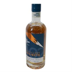 Spirit of Yorkshire Distillery, distillery projects maturing malts, full set of six, projects 001-004 70cl 46% vol and project 005, 006 50cl 46% vol