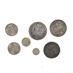Approximately 110 grams of Great British pre-1920 silver coins