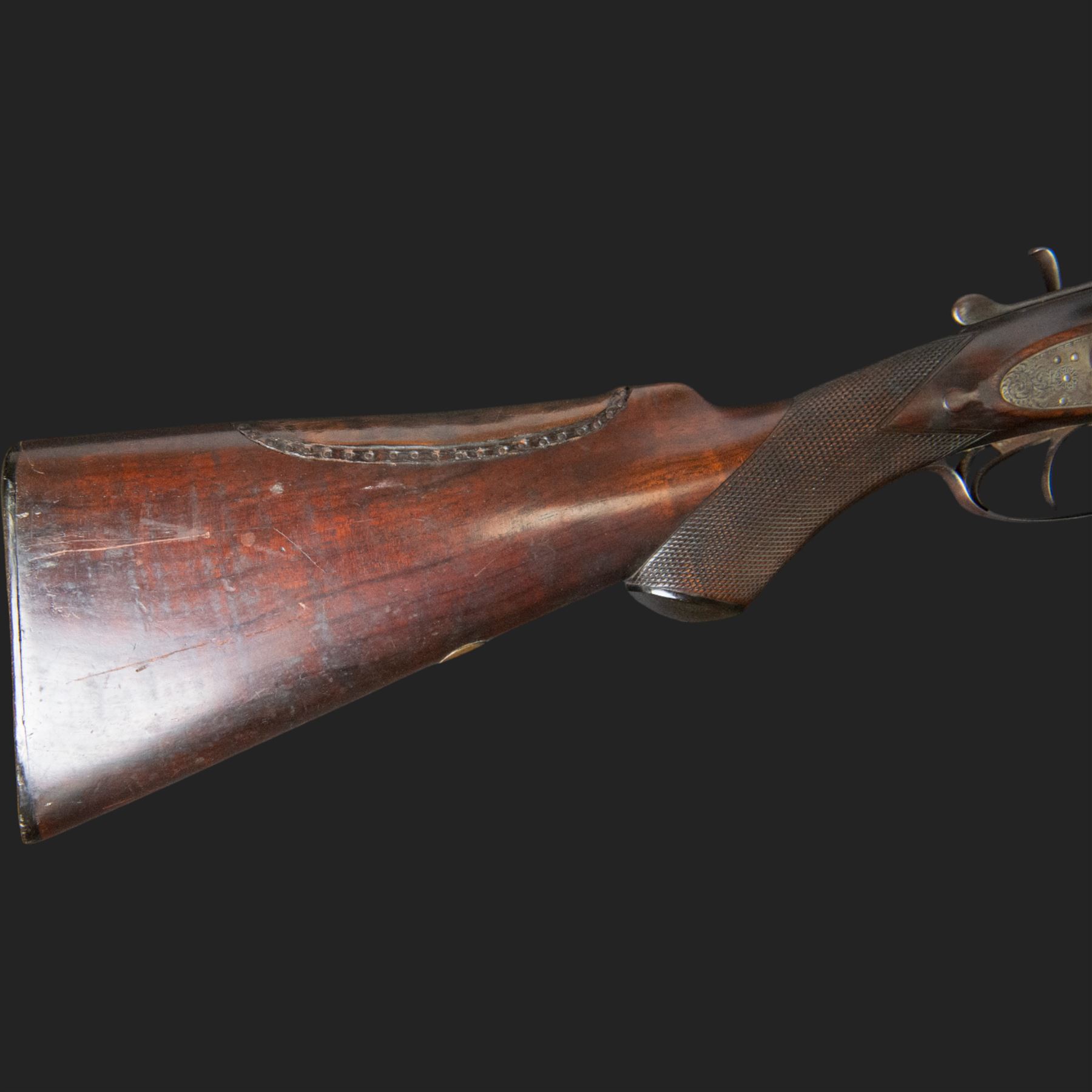 William Moore & Grey, 10 bore double trigger hammer gun, side by side double barrel with 81.5cm (32