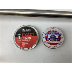 Air Arms S400F Carbine bolt-action .22 multishot air rifle, pump-up action, adjustable trigger, fitted with sound moderator and Nikko Stirling Mountmaster 3-9 x 50 telescopic sight, complete with stirrup type pump, pressure gauge etc, serial no.135456, L106cm; in gun sling