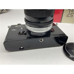 Canon FTb camera body, serial no. 715838, with 'Canon FD 50mm 1:1.8' lens, serial no. 207888, in original box, together with Canon FTb camera body, serial no. 557817, with 'Canon FD 35mm 1:3.5 S.C' lens, serial no. 126210 and Canon EX Auto camera body, serial no. 296244 with 'Canon EX 50mm 1:1.8' lens, serial no. 380869  