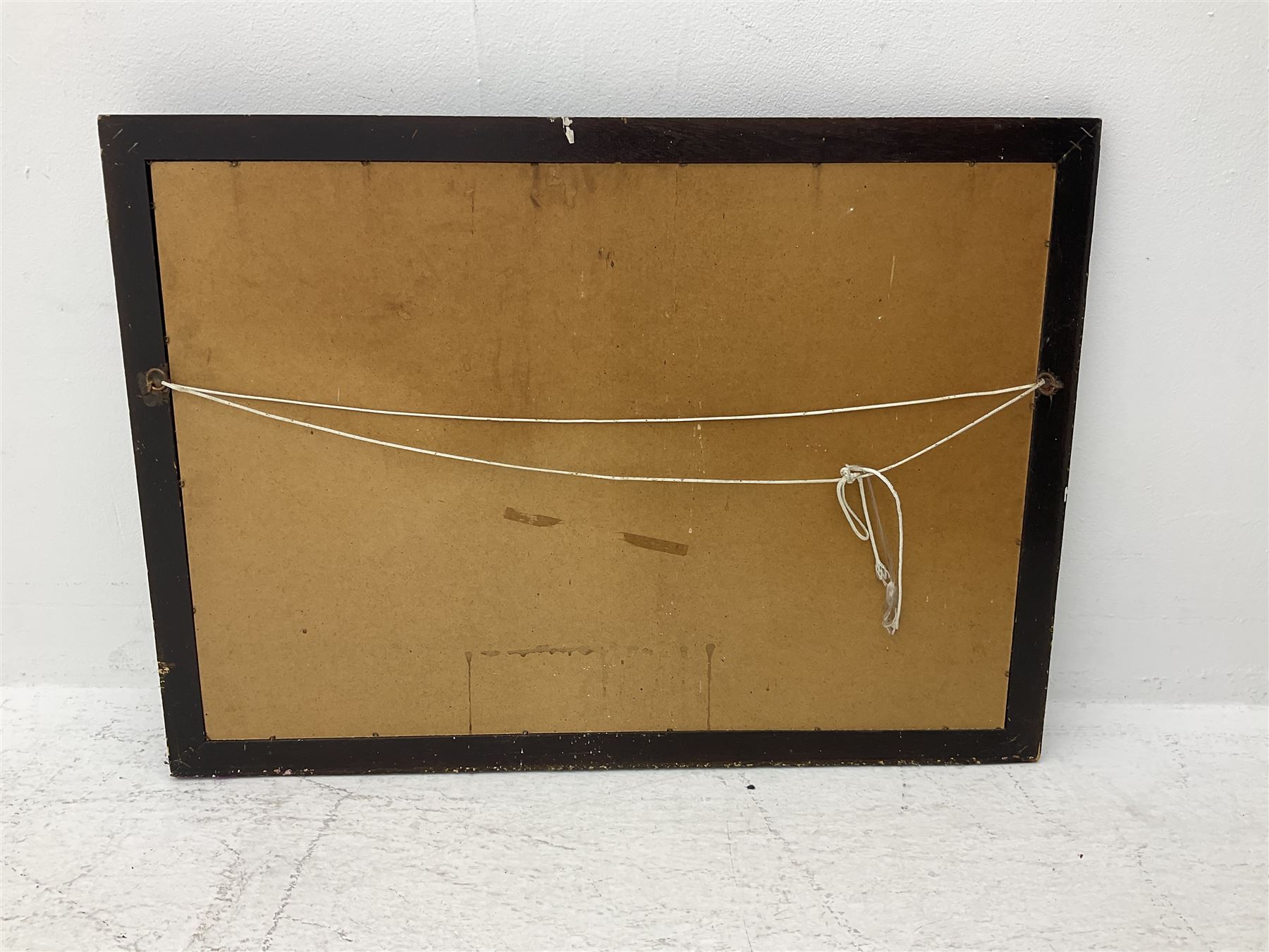 Old English British dry sherry advertising mirror, H64cm, L90