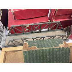 Hornby ‘0’ gauge - LNER 0-4-0 no.460 type 101 locomotive in green with key; further boxed ‘0’ gauge to include no.1 Crane Truck, no.2 single arm signals, open and closed goods wagons and cars; large quantity of track to include railway crossing, straight and curved track etc, in two boxes 