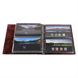 Queen Elizabeth II mint decimal stamps, mostly in presentation packs, housed in six ring binder folders, face value of usable postage approximately 750 GBP