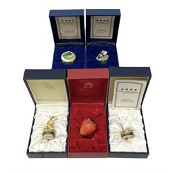 Two Halcyon Days enamel bonbonnieres mod