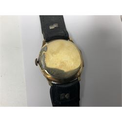 Tudor Royal 9ct gold ladies wristwatch, on expanding gilt bracelet, Gillex silver wristwatch, on silver bracelet, two early 20th century silver wristwatches and one other gilt wristwatch, all manual wind movements