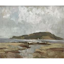 William B Dealtry (British 1915-2007): 'A Scottish Island - Longar', oil on board signed, ...