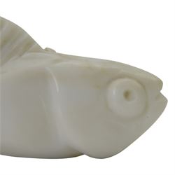 Darren Yeadon: marble Mackerel, signed to tail, L17cm