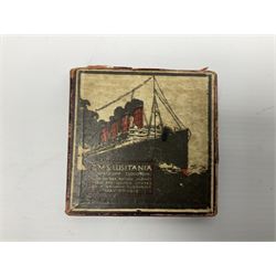 Lusitania replica medal, boxed and various coins including King George VI 1951 Festival of Britain crown, United States of America 1844 one cent and 1850 half dime, Queen Victoria States of Jersey 1844 one thirteenth of a shilling, etc