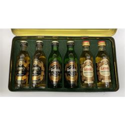 Allied Distillers Limited boxed set of ten miniatures including Long John Scotch Whisky 5cl, 40%vol, Ballantine's Scotch Whisky 5cl, 40%vol etc, William Grant's Miniature collection of six Scotch Whiskies and three bottles of other alcohol, various contents and proofs