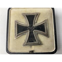 WW2 German Iron Cross with pin, First Class, cased with ribbon