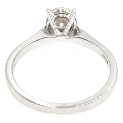  18ct white gold single stone diamond ring, stamped 750, diamond  0.27 carat  