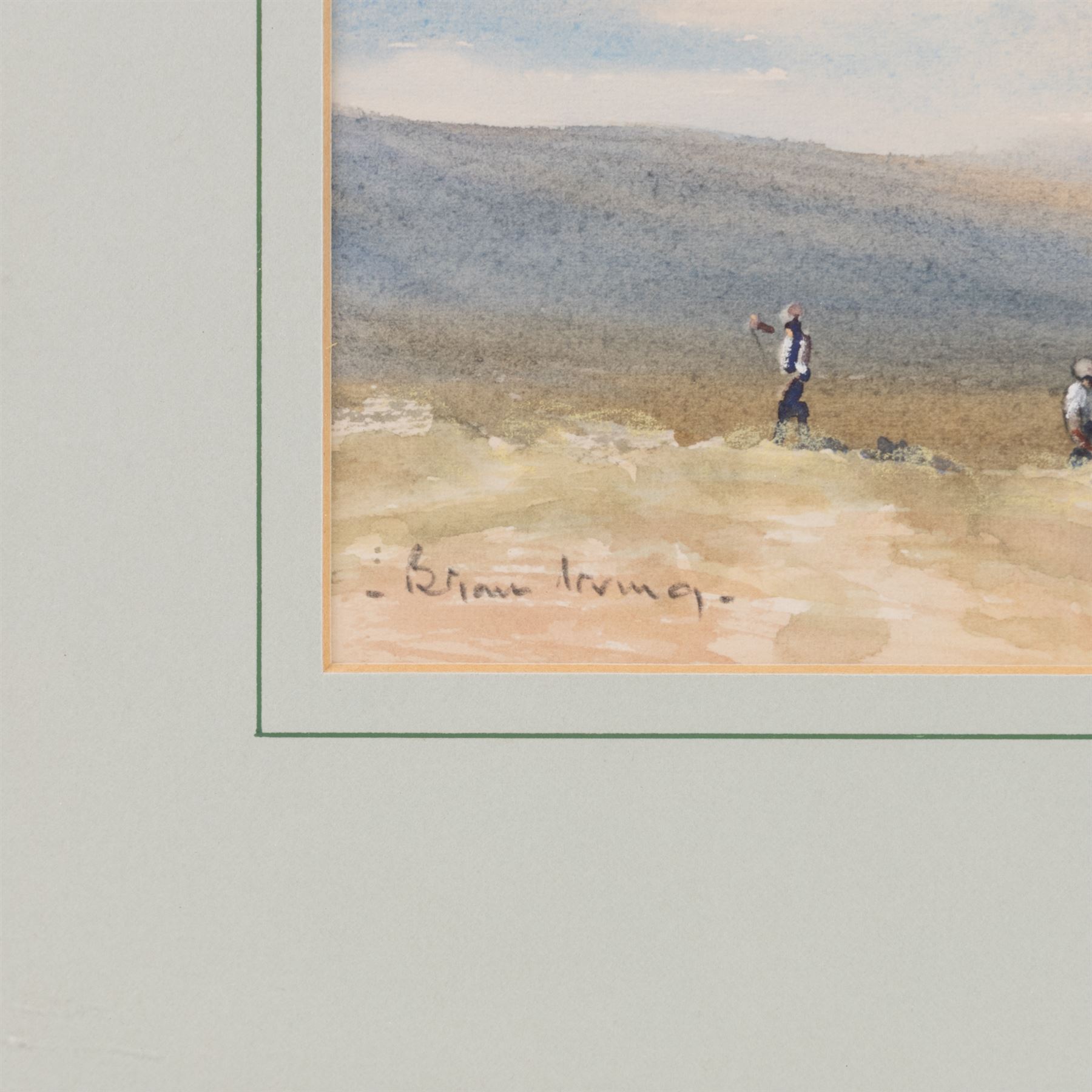 Brian Irving (British 1931-2013): Horse Carrying Hay over the Dales, watercolour heightened with white signed 10.5cm x 19.5cm 