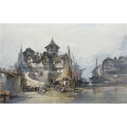 Paul Marny (French/British 1829-1914): 'Negreville - Normandy', watercolour signed and titled 29cm x 46cm