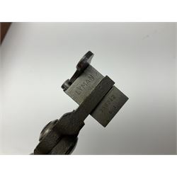 Three modern bullet moulds comprising Lee double cavity .44 calibre, boxed with instructions; and two Lyman .38 calibre; all in unrelated 19th century mahogany box