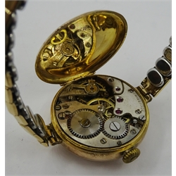 Roamer 9ct gold gentleman's wristwatch, London 1951, Marvin 9ct gold wristwatch and a ladies 9ct gold wristwatch, hallmarked, both on expandable gilt straps