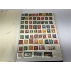 Great British and World stamps, including pre-decimal Queen Elizabeth II, Belgium, Canada, Costa Rica, Honduras, Japan etc, housed in various albums, stockbooks and loose, in one box