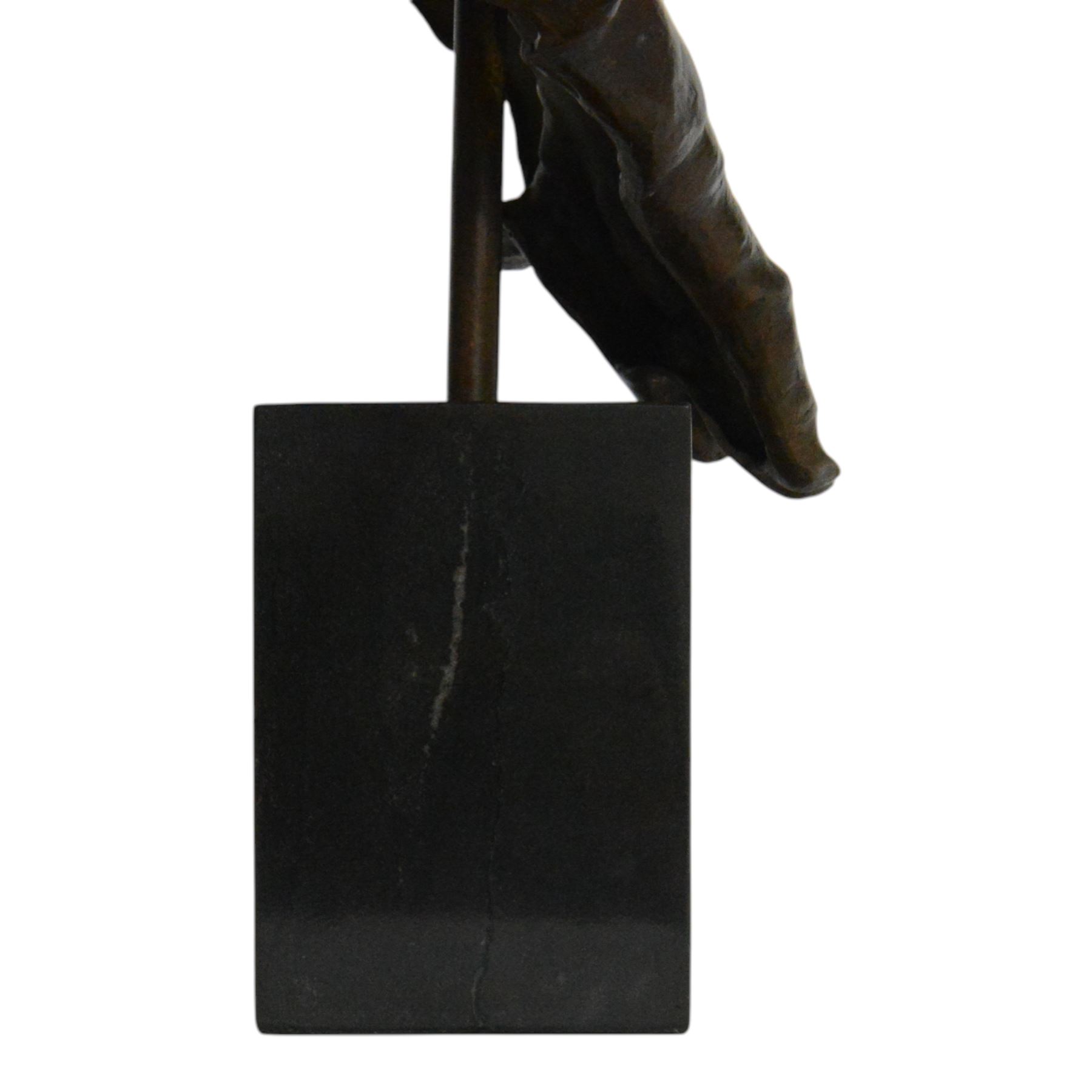 After Salvador Dali (Spanish 1904-1989): Dreams, bronze figure with head resting on hand H39cm