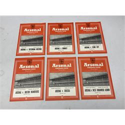 Arsenal F.C. - thirty home programmes for 1951/52 (7) & 1952/53 (23) including Division One, F.A. Cup, London Football Association Challenge Cup, Charity Match, Friendly Match and one duplicate (30)