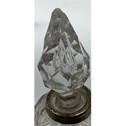 Group of silver mounted glass scent bottles and crested ware, together with a Brierglass lead crystal box with a glass and silver, lid, etc all silver with various hallmarks. 