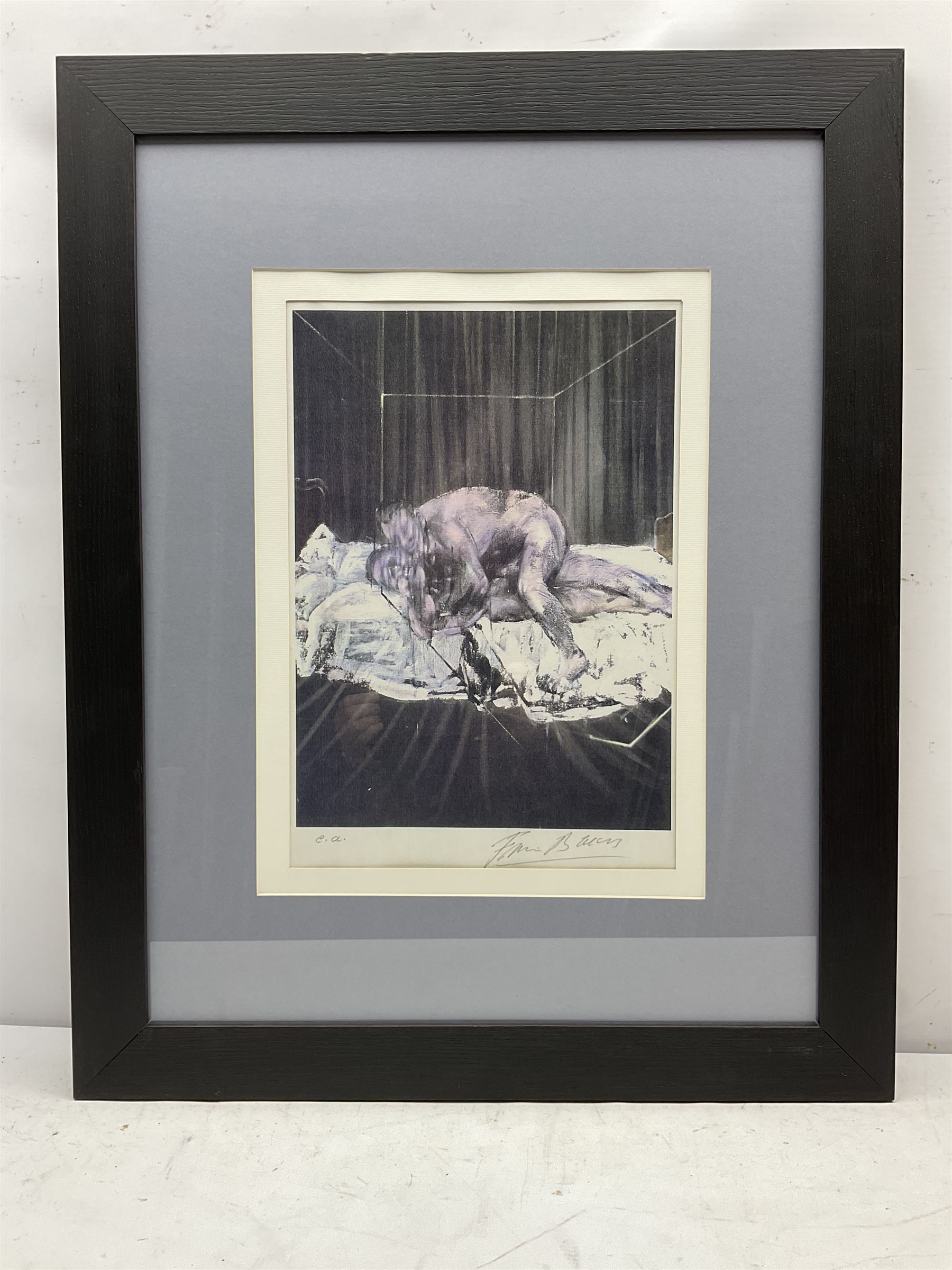 Francis Bacon (British 1909-1992): 'Two Figures 1953', artist's proof lithograph signed and marked e.a. in pencil 41cm x 28cm
Provenance: with Belmain Antiques, Ripon; Robert Simms Hampstead; with J Y Poucher, Vernon, France, label verso

