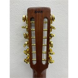 Vintage Daion twelve-string acoustic guitar L107.5cm; in hard carrying case