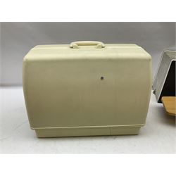 Vintage Brother electric sewing machine in case together with a Frister and Rossmann model 45 sewing machine in case