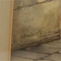 Charles Cattermole (British 1832-1900): A Day off from the Night Watch, watercolour signed and dated '77, 36cm x 56cm