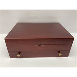 Silver plated Harrison Fisher & Co canteen of cutlery, stamped HF & Co, with similar cutlery