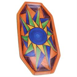 Wilkinson Pottery, rectangular dish in Original Bizarre pattern, with printed mark beneath, L30cm 