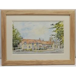 Penny Wicks (British 1949-): 'Thornton-le-Dale', watercolour and ink signed, titled verso 24cm x 38cm