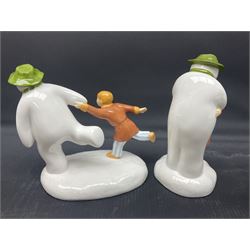 Four Coalport Characters The Snowman figures | Antiques