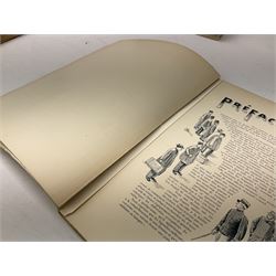 General De Fonclare: L'Armee Francaise A Travers Les Ages - L'Infanterie. Paris 1930. Hand coloured plates. Original card binding loose in later folder; Chaperon Eugene: Le Soldat Francais. Paris Ndc1895; and Deutsche Reichsmarine Dienst Und Leben Der Matrosen cigarette card album c1936 (3)