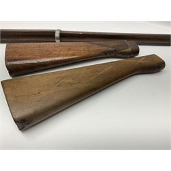 Quantity of spare parts for .577/450 Martini Henry rifle including two stocks, fore-end etc