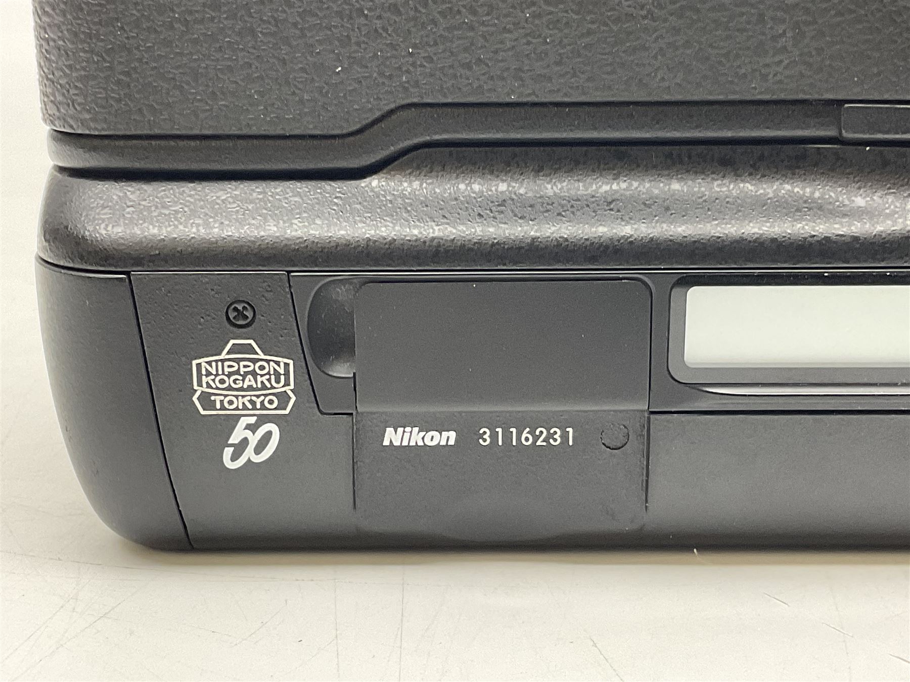 Nikon F5 50th Anniversary Model camera body, serial no. 3116231, with neck strap and original presentation box 