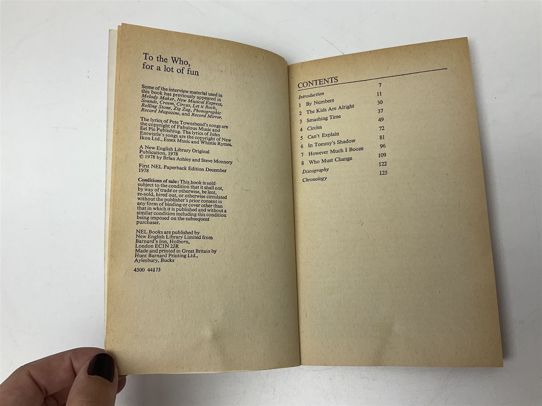 Pete Townshend 'The Who' - archive of correspondence with John Bycroft of Hull acknowledging receipt of various song lyrics sent by him to Townshend 1977 - 1982; comprising eighteen letters on varying letter heads including personalised; embossed; The Boathouse Ranelagh Drive Twickenham; No.2 The Embankment Twickenham; and Eel Pie Music; there are two undated manuscript letters signed Pete; and sixteen typed letters either signed Pete Townshend (3), Pete (4), Judi (Waring), Lin (Gibson) or Carla Rankine; together with The Story of Tommy by Richard Barnes and Pete Townshend and two other books on The Who.