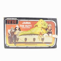 Kenner Star Wars Return Of The Jedi Jabba The Hutt Action Playset circa 1983, in original box, with insert and instructions