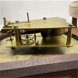 English - Early 20th century 8-day oak cased wall clock c1920, with a spun bezel and 12