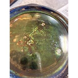 Richard Joyce for Pilkington, Royal Lancastrian lustre vase, of squat form, decorated with grapes and vine leaves, with impressed marks beneath, H9cm