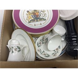 Royal Worcester Viceroy part dunner service, together with two Paragon teacups and saucers, Crown Staffordshire tea set for one and other collectables, in six boxes  