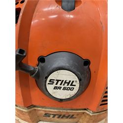Stihl BR 500 backpack blower - THIS LOT IS TO BE COLLECTED BY APPOINTMENT FROM DUGGLEBY STORAGE, GREAT HILL, EASTFIELD, SCARBOROUGH, YO11 3TX