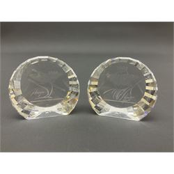 Three Swarovski figures, comprising flamenco dancer, female dancer with certificate and ballerina, tallest H21cm  