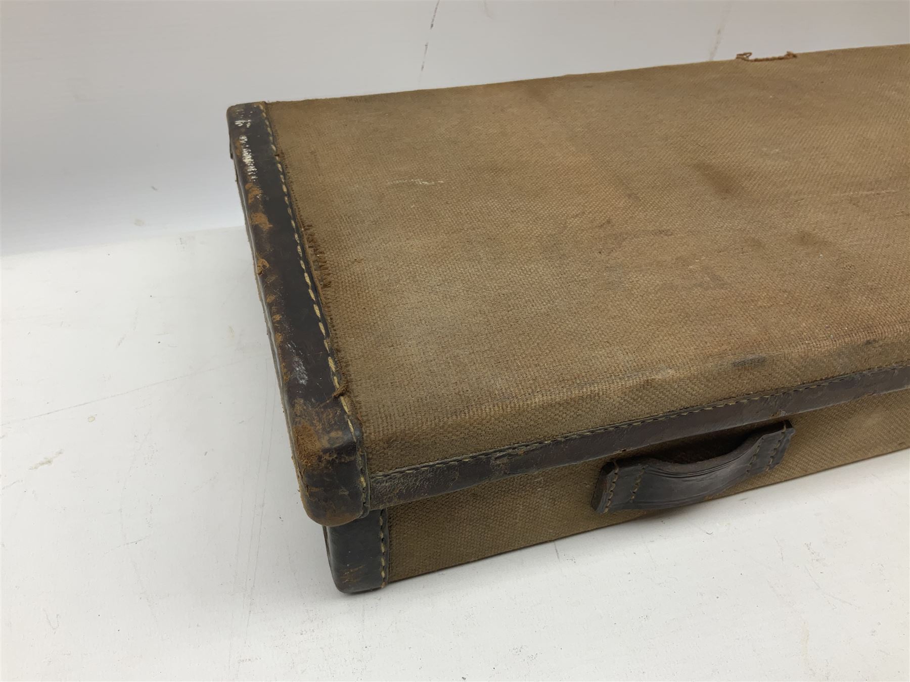 W.W. Greener 12-bore side-by-side double barrel non-ejector shotgun, with 76cm barrels, side safety, engraved lock, figured walnut stock with chequered grip and fore-end, no.33408, 120.5cm overall; in fitted canvas covered case with tools and accessories including .22 12-bore dog training device. SHOTGUN CERTIFICATE REQUIRED.