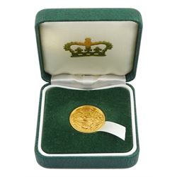 Queen Elizabeth II 2012 gold full sovereign coin, housed in an Imperial Coins case