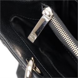 Chanel - black GST Grand Shopping Tote, caviar leather with classic diamond quilting and large embroidered CC logo to the centre front, with polished silver-tone hardware, a rear patch pocket, chain and leather handles, and an open top with three main interior compartments, 2009-2010, serial number 13547470