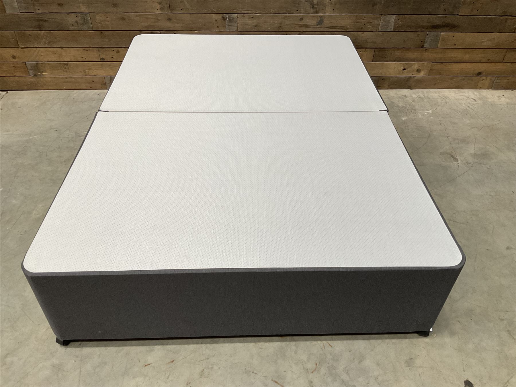 Double divan bed base with two storage drawers