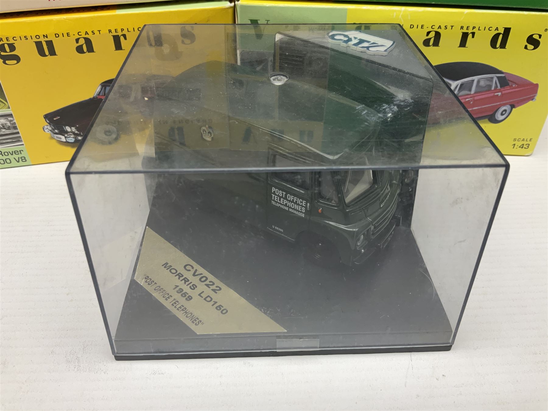 Corgi Classics - five commercial vehicles Nos.09802, 16302, CC13303, 97367 & 97951; nine Lledo Vanguards die-cast models; Matchbox Dinky Ford Pilot; and City Morris LD150 P.O. Telephones Van; all boxed; and four unboxed models


