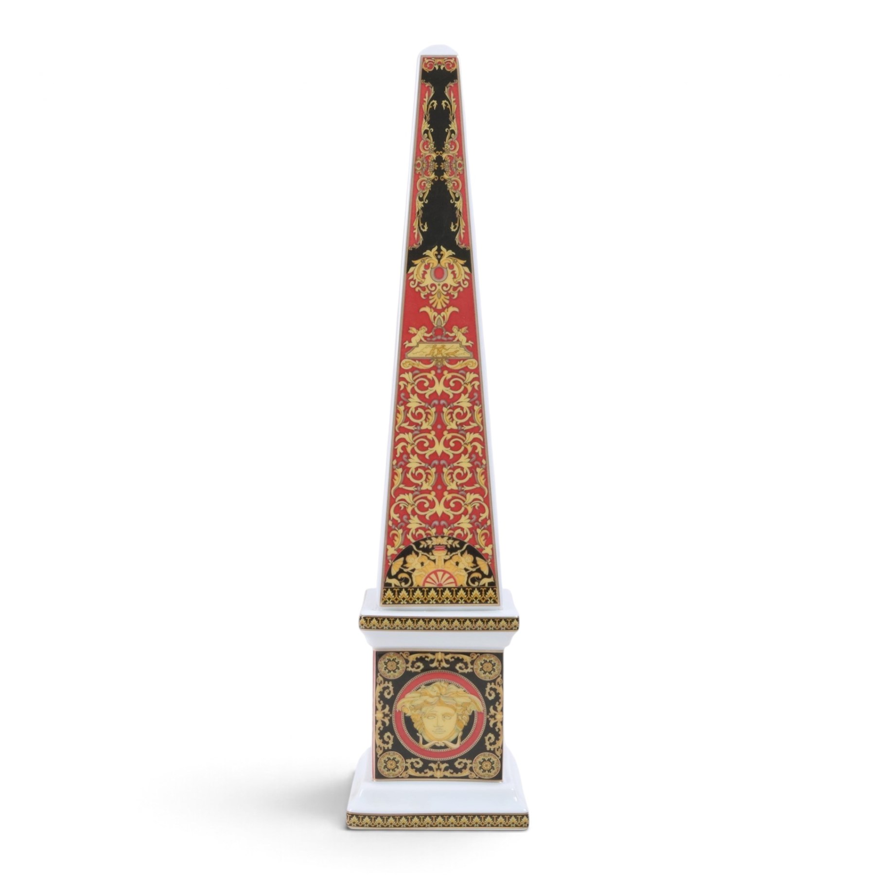 Rosenthal for Versace Medusa obelisk, H38cm